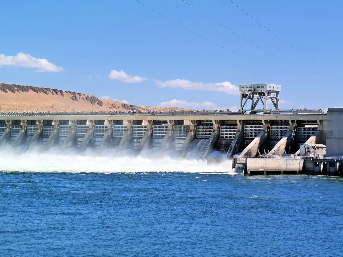 Dam structure with reservoir - dam safety inspection and assurance